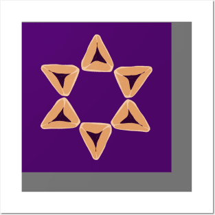 Purple Hamantaschen Star Posters and Art